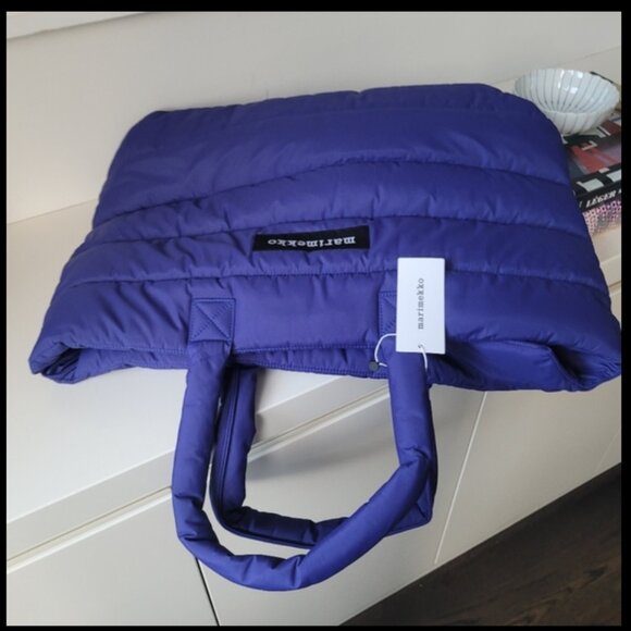 MARIMEKKO ISO Milla.Blue Puffer Tote Bag - Picture 3 of 11